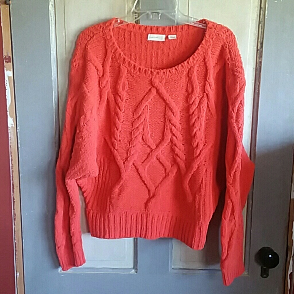 Anthropologie Sleeping On Snow Chenille Cable Knit